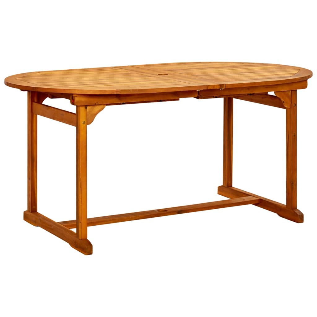 Garden Dining Set | Brown | Solid Acacia Wood | Large | Foldable