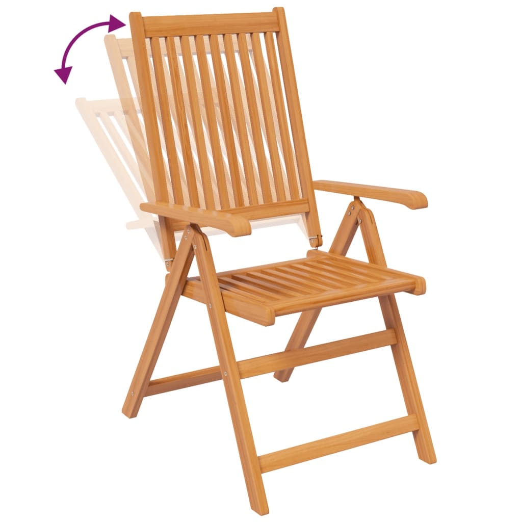 Garden Dining Set | Brown | Solid Acacia Wood | Large | Foldable