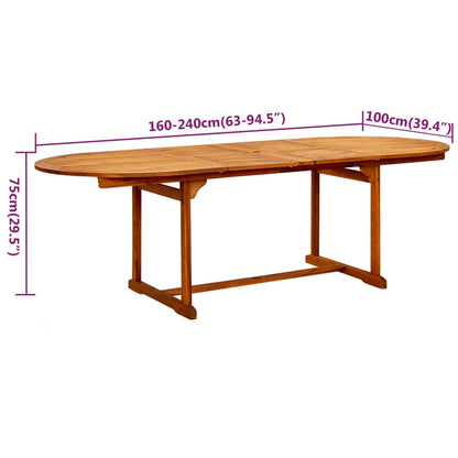 Garden Dining Set | Natural Wood Tone | Solid Acacia wood | Large