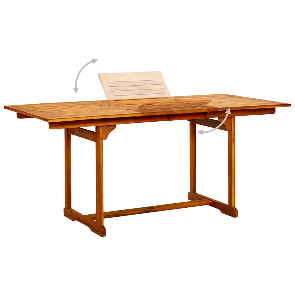 Garden Dining Set | Natural Wood | Solid Acacia Wood | 5 Piece Set