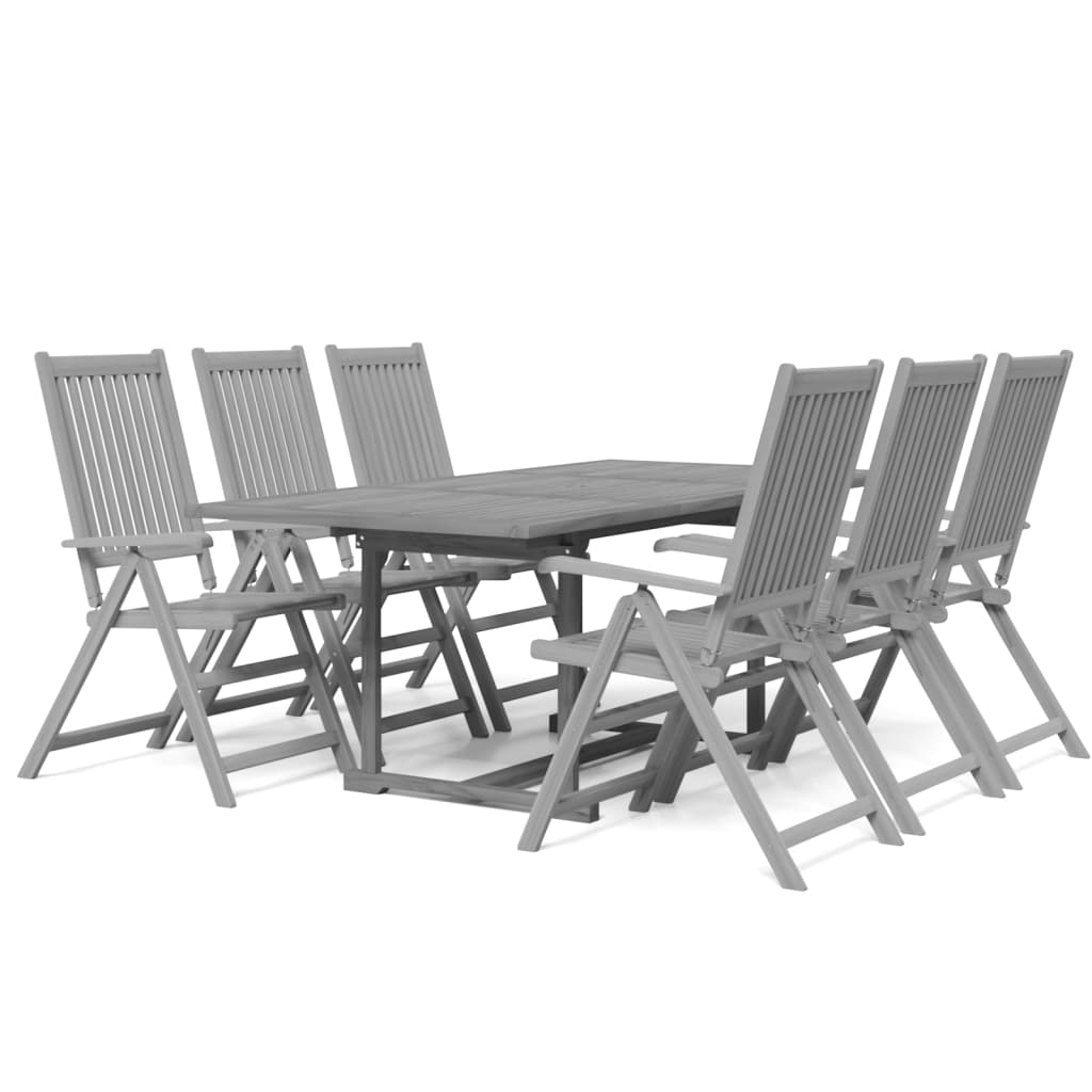 Garden Dining Set | Grey | Solid Acacia wood | Standard |  Extendable