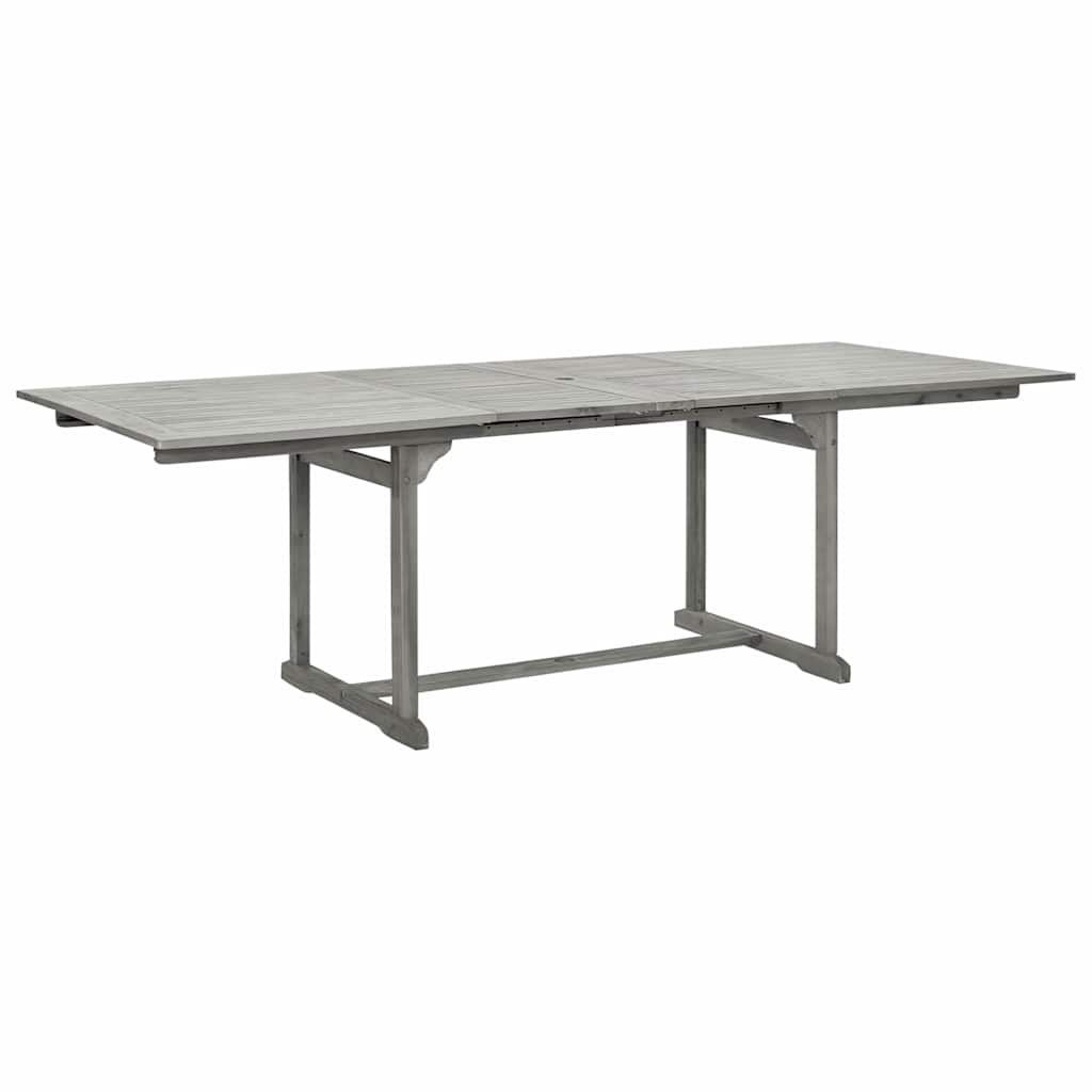 Garden Dining Set | Grey | Solid acacia wood | 7-Piece | Foldable