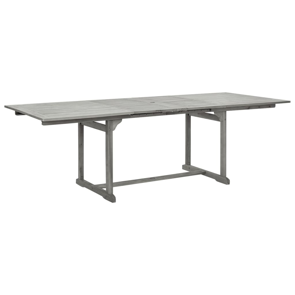 Garden Dining Set | Grey | Solid acacia wood | Standard |  Extendable