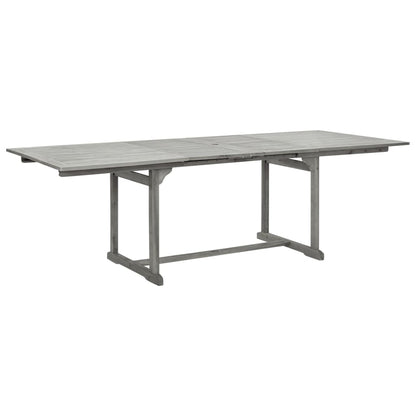 Garden Dining Set | Grey | Solid acacia wood | Standard |  Extendable