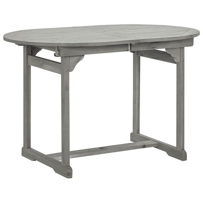 Garden Dining Set | Grey | Solid acacia wood | Medium | Extendable