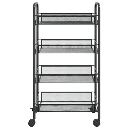 4-Tier Kitchen Trolley Black 46x26x85 cm Iron