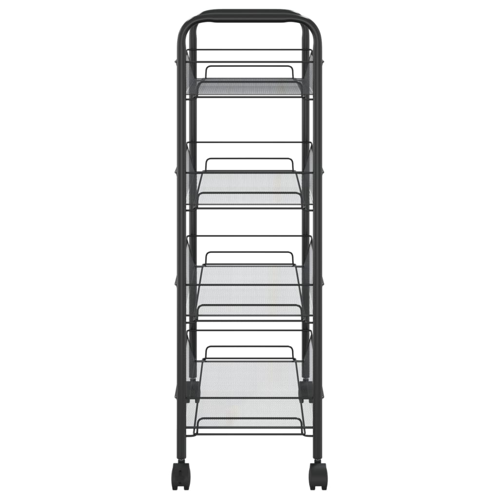 4-Tier Kitchen Trolley Black 46x26x85 cm Iron