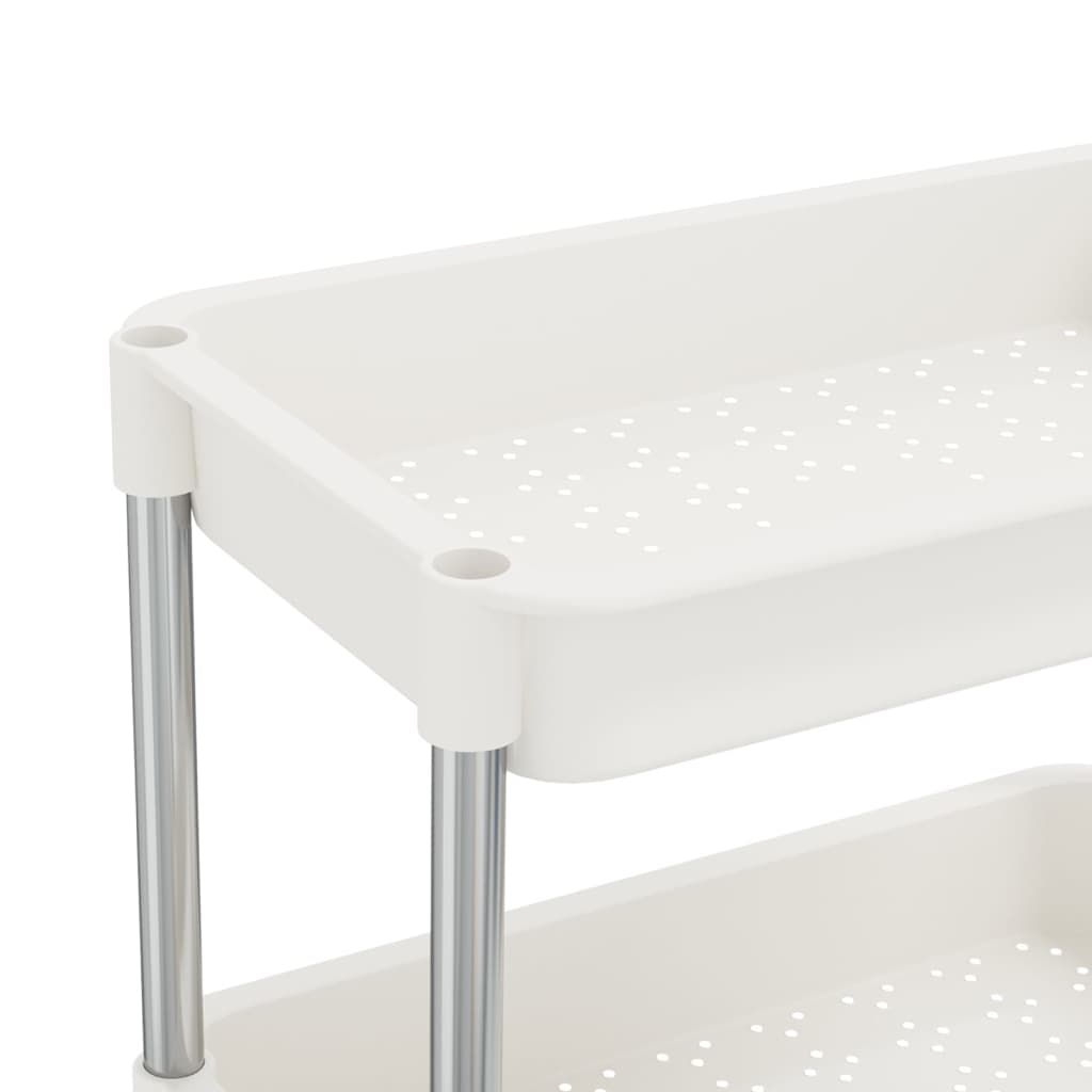 5-Tier Kitchen Trolley White 42x29x128 cm Iron and ABS