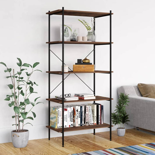 Shelving Unit | Black and Natural | Engineered wood and steel