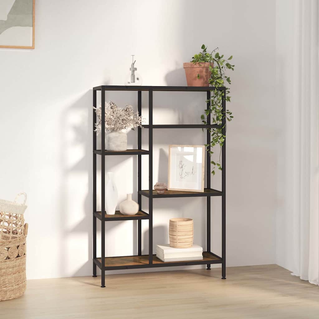 Book Shelf 80x30x120 cm Steel and Engineered Wood