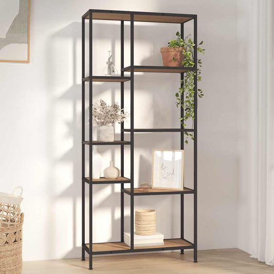 Book Shelf | Light brown and black | Engineered wood, steel