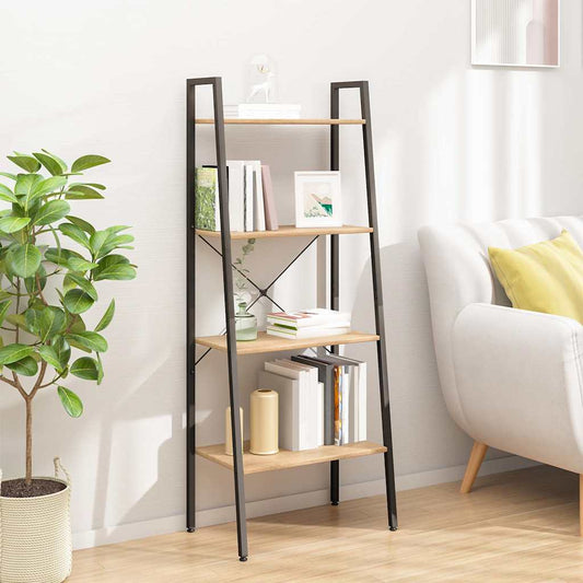 Standing Shelf | Light brown and black | Engineered wood, steel | Large