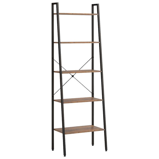 Standing Shelf | Dark brown and black | Engineered wood, Steel | Tall