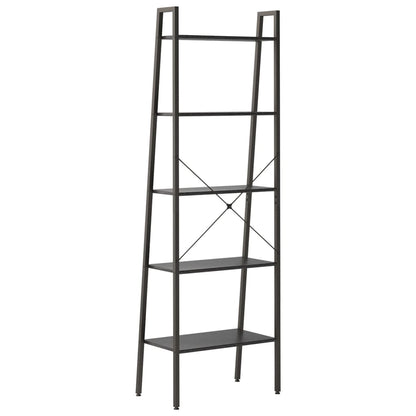 5-Tier Standing Shelf Black 56x35x174 cm