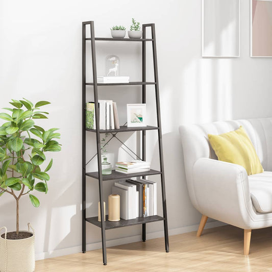 Standing Shelf | Black | Engineered wood, Steel | 5-Tier | Standing Shelf