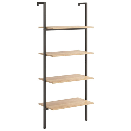 Leaning Shelf | Light brown and black | Engineered wood, steel | Medium