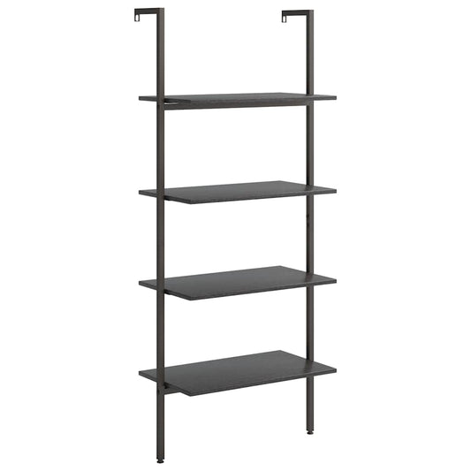 Leaning Shelf | Black | Engineered Wood, Steel | Medium | Leaning Shelf