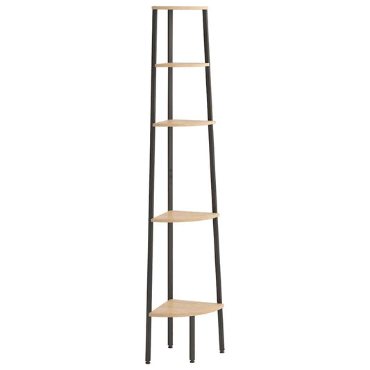 Corner Shelf | Light brown and black | Engineered wood, steel | Medium