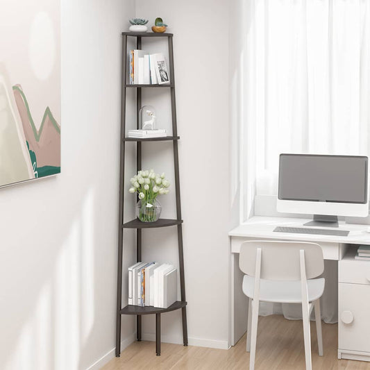 Corner Shelf | Black | Engineered wood, steel