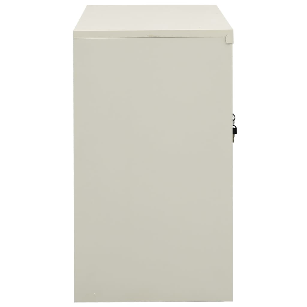 Office Cabinet Light Grey 90x40x70 cm Steel