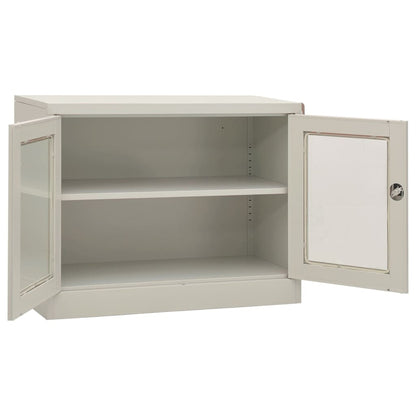 Office Cabinet Light Grey 90x40x70 cm Steel