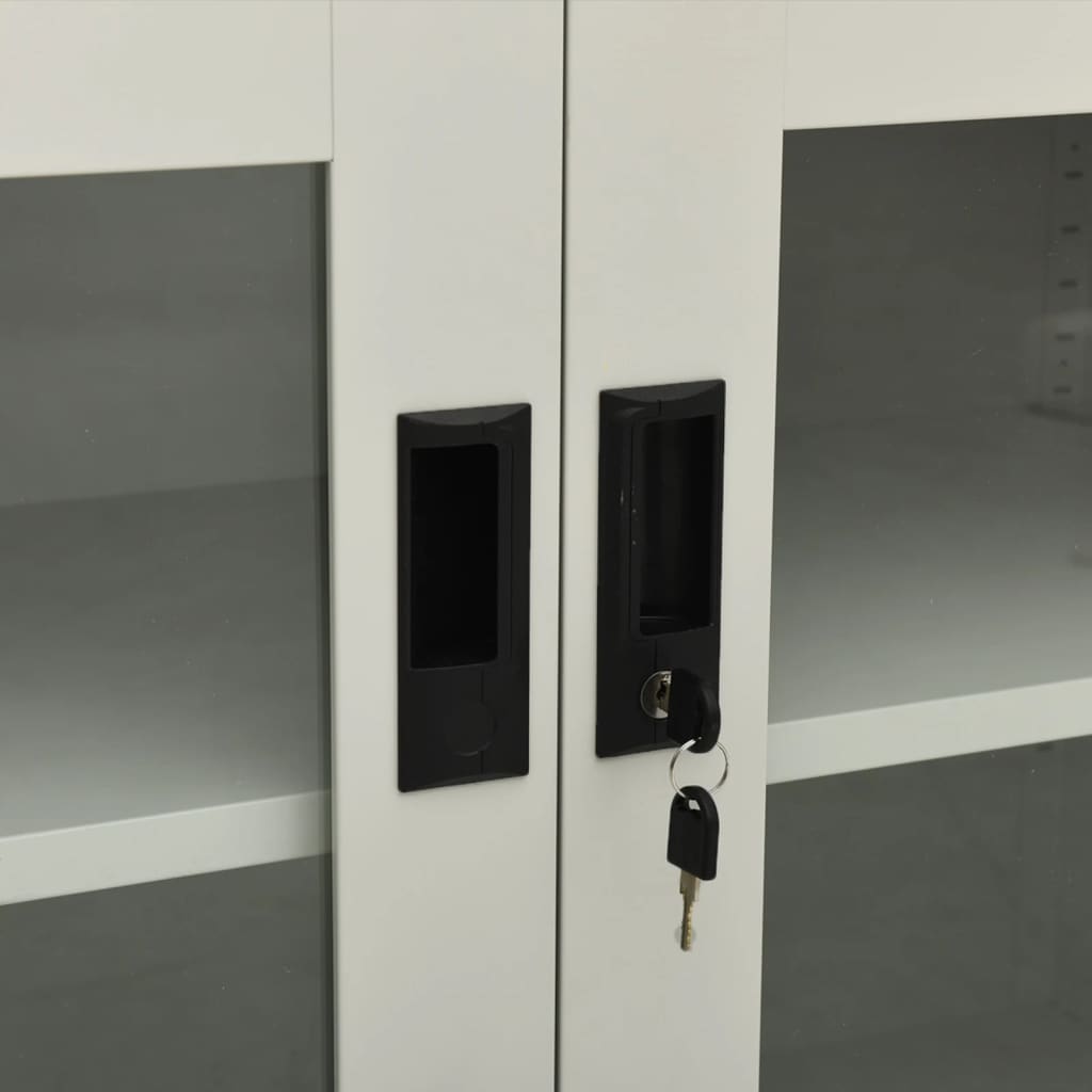 Office Cabinet Light Grey 90x40x70 cm Steel