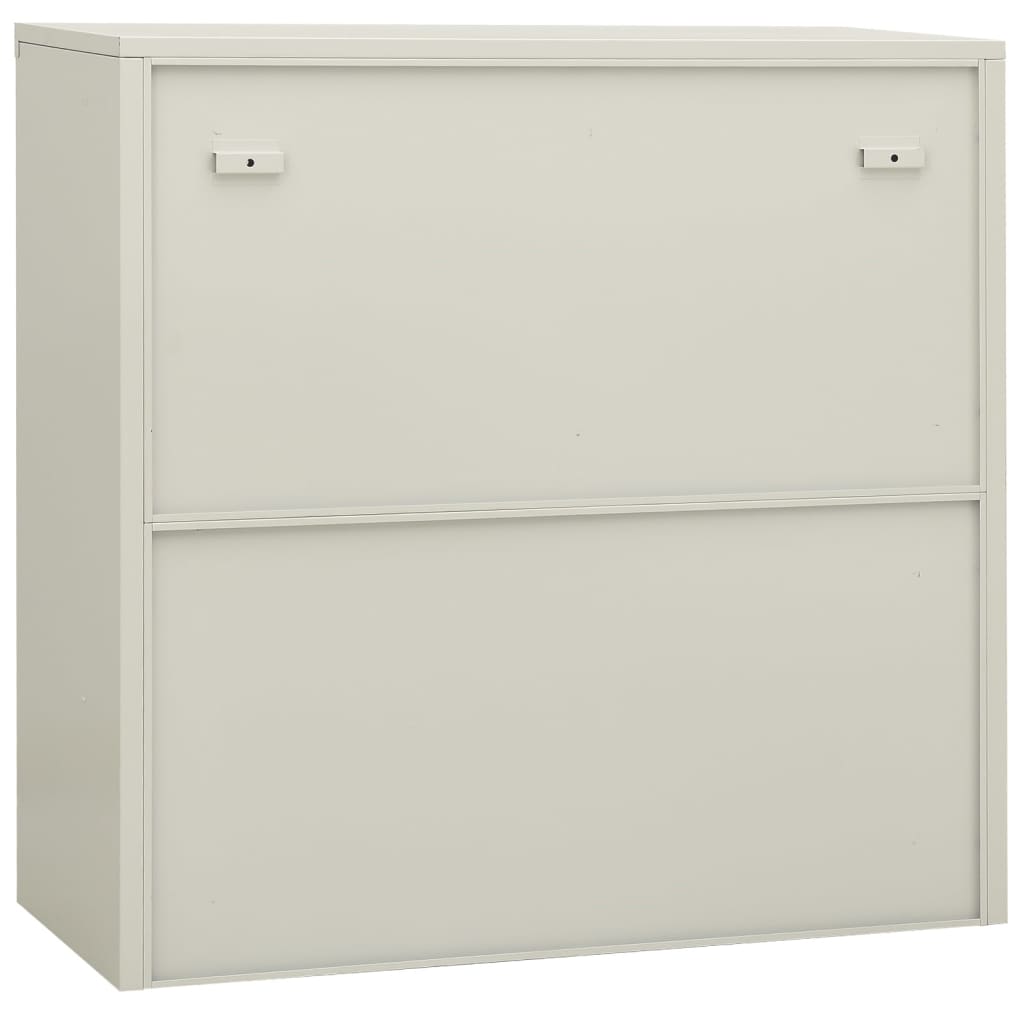 Office Cabinet | Light grey | Steel, tempered glass | Standard