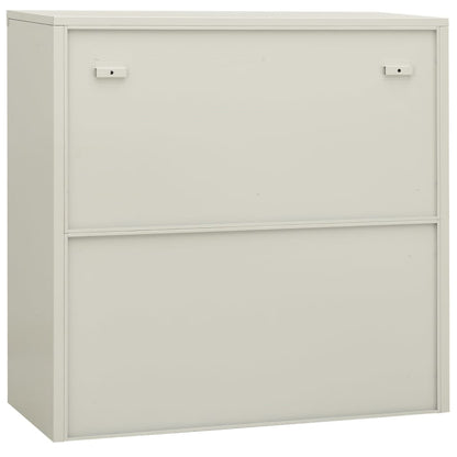 Office Cabinet | Light grey | Steel, tempered glass | Standard