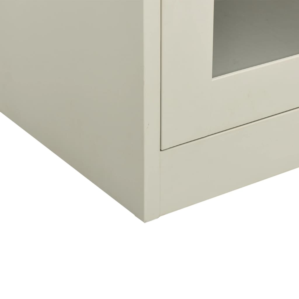 Office Cabinet | Light grey | Steel, tempered glass | Standard