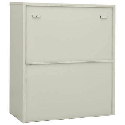 Office Cabinet Light Gray 35.4"x15.7"x41.3" Steel