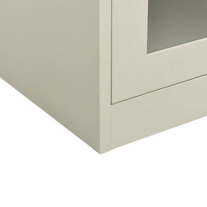 Office Cabinet Light Gray 35.4"x15.7"x41.3" Steel