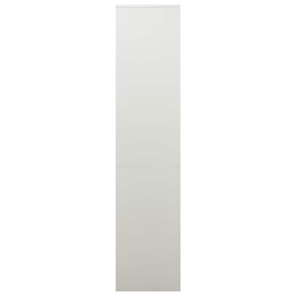 Office Cabinet | Light grey | Steel, tempered glass | 90x40x180 cm
