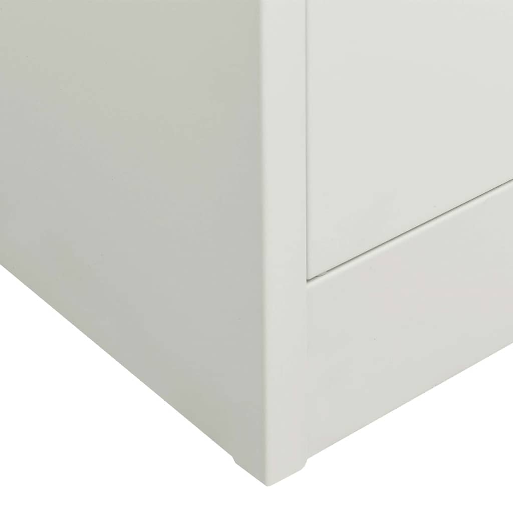 Office Cabinet | Light grey | Steel, tempered glass | 90x40x180 cm