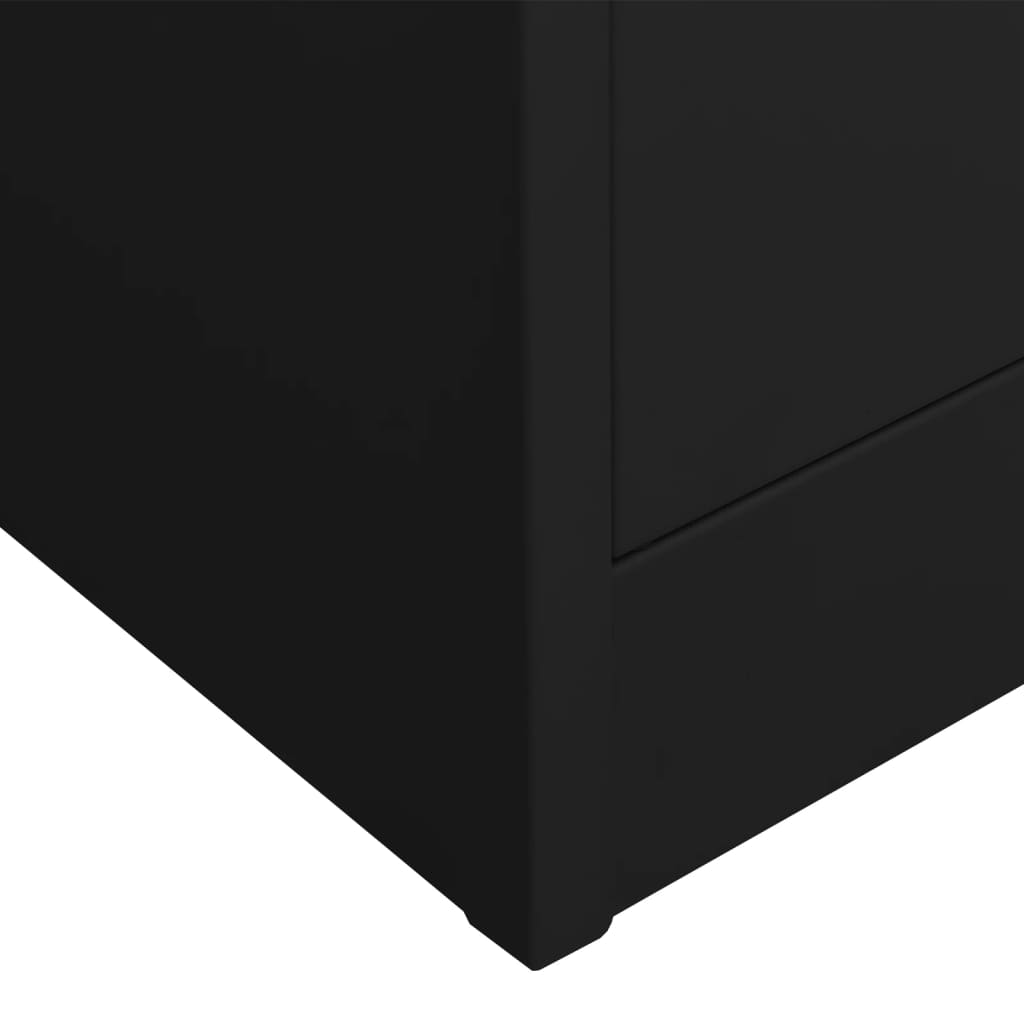Office Cabinet Black 90x40x180 cm Steel