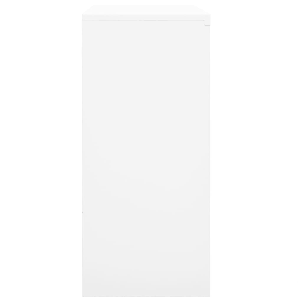 Office Cabinet | White | Steel | 90 cm x 40 cm x 90 cm | Filing Cabinet