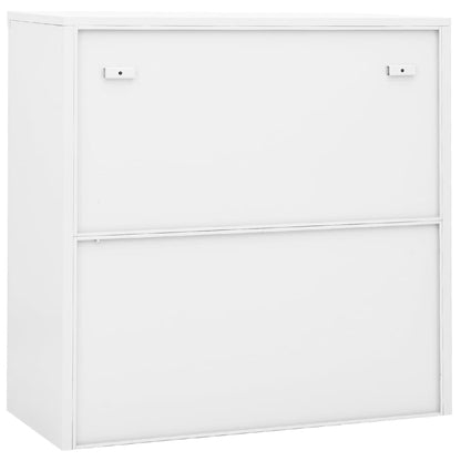Office Cabinet | White | Steel | 90 cm x 40 cm x 90 cm | Filing Cabinet