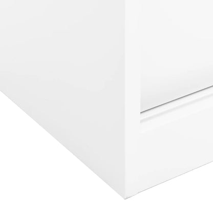 Office Cabinet | White | Steel | 90 cm x 40 cm x 90 cm | Filing Cabinet