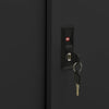 Office Cabinet with Sliding Door Black 90x40x90 cm Steel