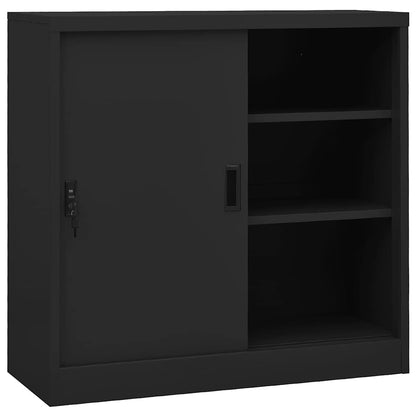 Office Cabinet Anthracite Steel 35.4x15.7x35.4 in Office Cabinet