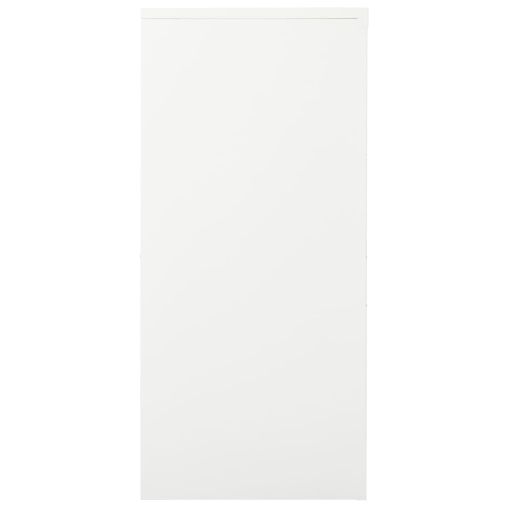 Sliding Door Cabinet White 35.4"x15.7"x35.4" Steel
