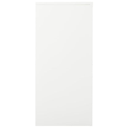 Sliding Door Cabinet White 35.4"x15.7"x35.4" Steel