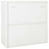 Sliding Door Cabinet White 90x40x90 cm Steel