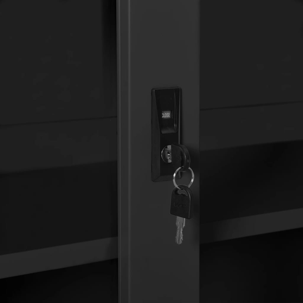 Sliding Door Cabinet Anthracite 90x40x90 cm Steel
