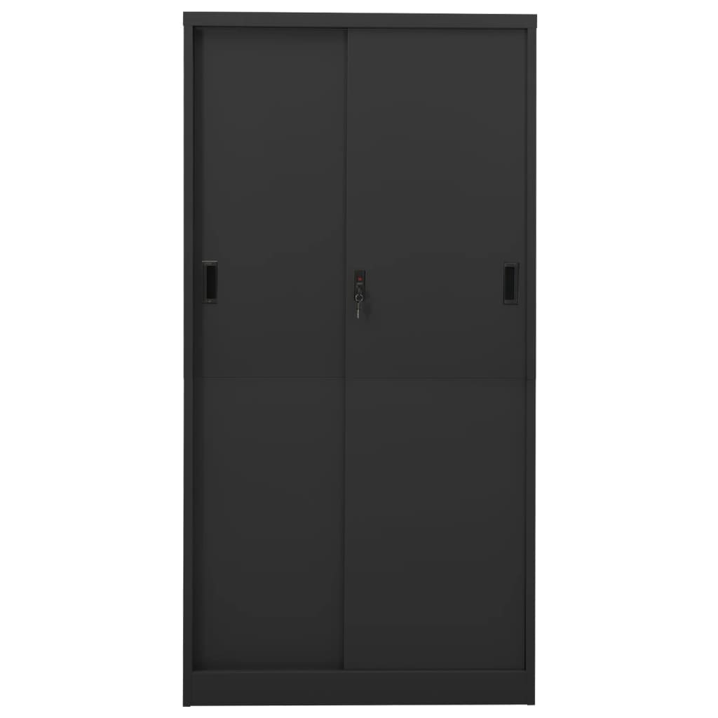 Office Cabinet | Anthracite | Steel | 90x40x180 cm