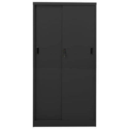 Office Cabinet | Anthracite | Steel | 90x40x180 cm