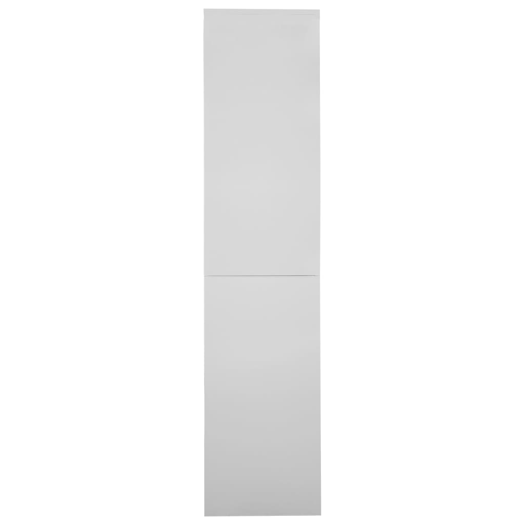 Office Cabinet with Sliding Door Light Grey 90x40x180 cm Steel