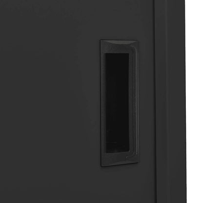 Office Cabinet with Sliding Door Anthracite 90x40x180 cm Steel