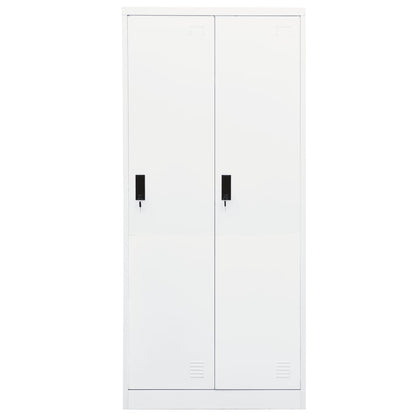 Wardrobe White 80x50x180 cm Steel