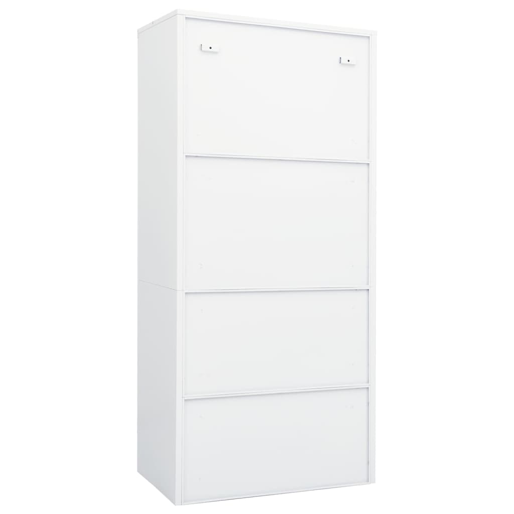 Wardrobe White 80x50x180 cm Steel