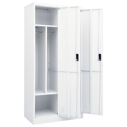 Wardrobe White 80x50x180 cm Steel